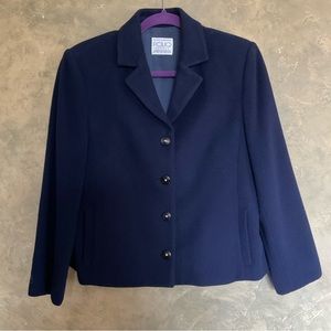 Vintage 90s Folio Petites Wool and Cashmere Blazer Jacket